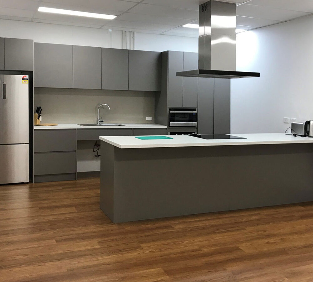 Office Kitchen Fitout Project completed by DY Constructions