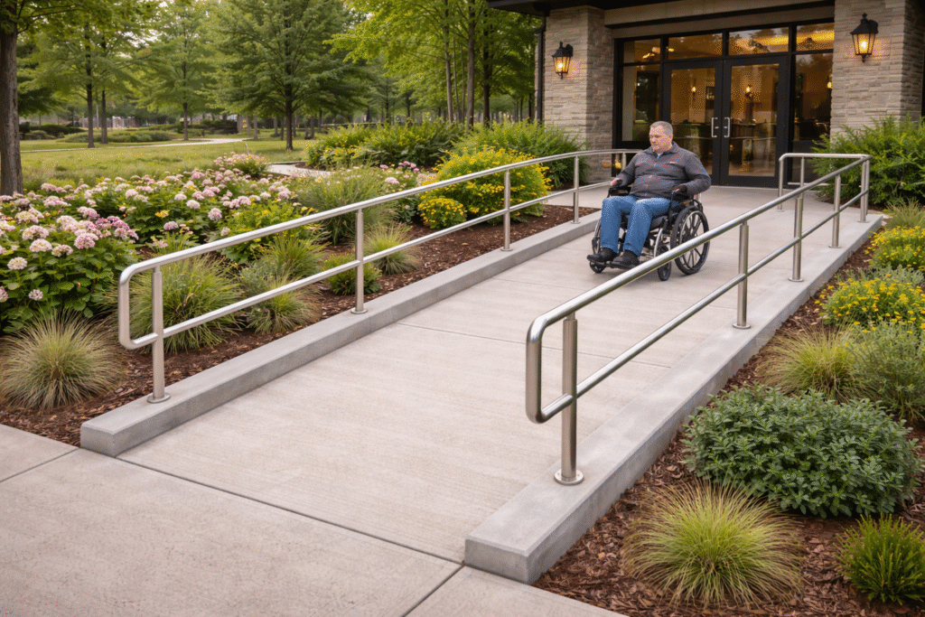 Concrete Ramps and Concrete Wheelchair Disability Ramps