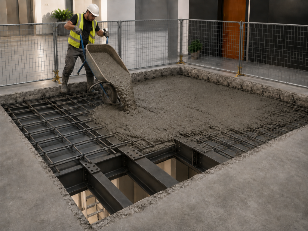Commercial Staircase Removal and Concrete Floor Infill